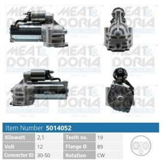 Стартер Ford Transit 2.4 CDI 00-06 (реставрація) (MSRC1245) MEAT&DORIA 5014052 (фото 1)