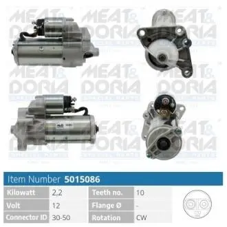 Стартер Renault Master/Trafic 2.5dci 01- (z=10) = 112475 MEAT&DORIA 5015086