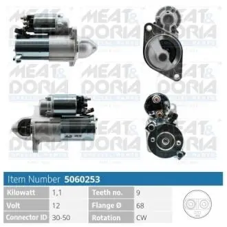 MEATDORIA OPEL Стартер Astra H, Insignia A MEAT&DORIA 5060253
