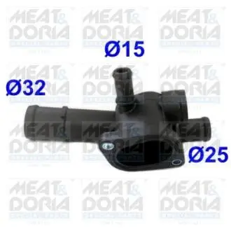Фланець системи охолодження VW T5 03-09/Caddy II 1.9TDI 95-04 MEAT&DORIA 93122