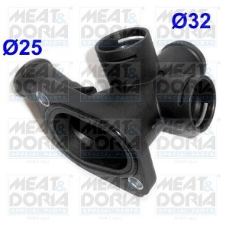 Фланець системи охолодження VW Passat/Jetta/Golf 1.6/1.6i 94-02 MEAT&DORIA 93126