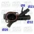 Фланец системы охлаждения VW Caddy/Golf/Passat 05- MEAT&DORIA 93164 (фото 1)