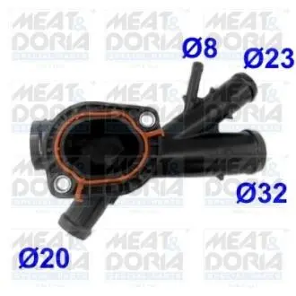 Фланец системы охлаждения VW Caddy/Golf/Passat 05- MEAT&DORIA 93164