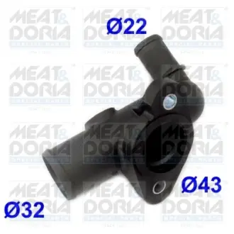 MEATDORIA CITROEN Фланець охолоджувальної рідини BERLINGO 96- MEAT&DORIA 93182