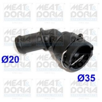 Фланець системи охолодження VW Golf IV/Passat 97-16 MEAT&DORIA 93240 (фото 1)