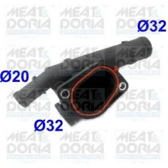 Фланец системы охлаждения VW Caddy III 1.9/2.0 TDI 04-10 MEAT&DORIA 93249
