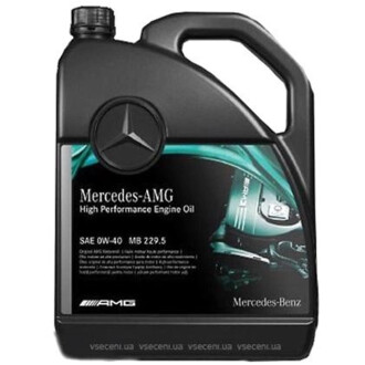 Масло двигуна 0w40 5l AMG MB229.5 MERCEDES-BENZ 000989930213 (фото 1)