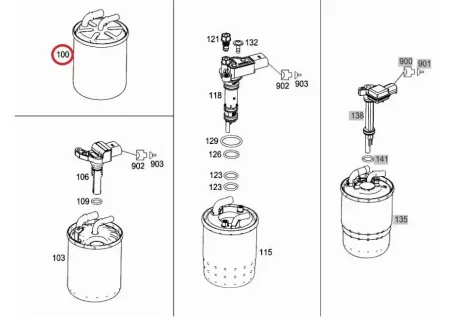 Фильтр топливный MERCEDES-BENZ 6460920501