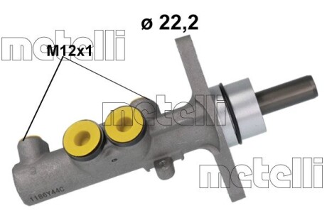 Головний гальмівний циліндр Metelli 051186