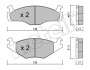 Гальмівні колодки, дискове гальмо (набір) Metelli 2200452 (фото 1)