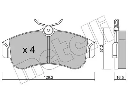 Колодки гальмівні (передні) Nissan Primera 90-02 Metelli 22-0123-0