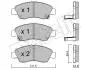 Тормозные колодки (передние) Honda Civic V/VI 91-01/VIII 10-12/Jazz 02- Metelli 22-0138-0 (фото 1)