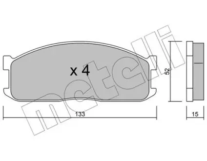 Тормозные колодки, дисковый тормоз.) Metelli 2202320