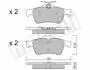 Колодки гальмівні (задні) Citroen C5/Ford C-Max 07-/Focus/Connect 04-13/Renault Laguna 07-15/Volvo Metelli 22-0337-1 (фото 1)
