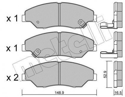 Тормозные колодки, дисковый тормоз.) Metelli 2203760 (фото 1)