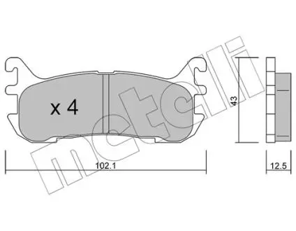 Тормозные колодки, дисковый тормоз.) Metelli 2203930