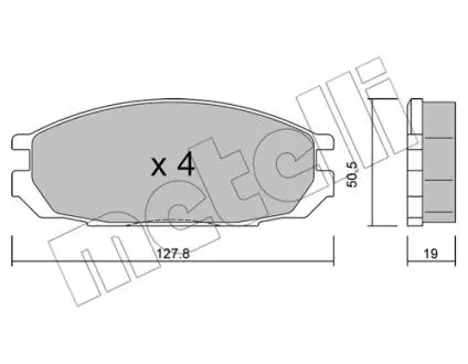 Тормозные колодки, дисковый тормоз.) Metelli 2204090
