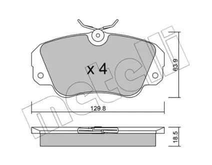 Тормозные колодки, дисковый тормоз.) Metelli 2205380