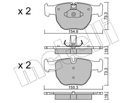 Колодки гальмівні (передні) Range Rover III 02-12 Metelli 22-0598-0