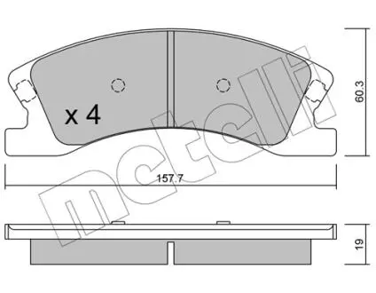 Тормозные колодки (передние) Jeep Grand Cherokee II 99-05 Metelli 22-0626-0