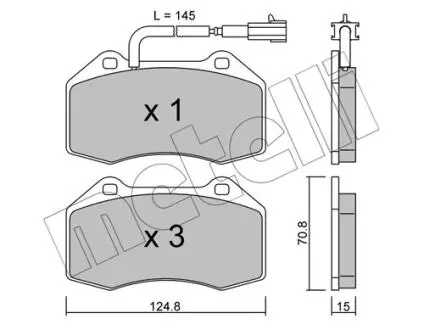 Тормозные колодки, дисковый тормоз.) Metelli 2206511