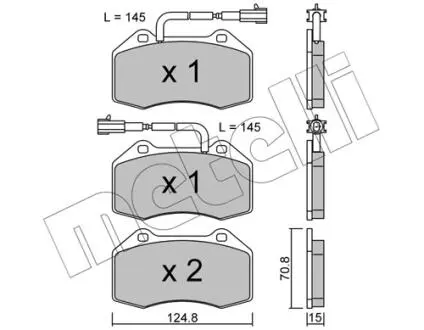 Тормозные колодки, дисковый тормоз.) Metelli 2206512
