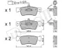 Колодки тормозные (задние) VW T5/Multivan V 03-15 (+датчик)) Metelli 22-0661-1 (фото 2)