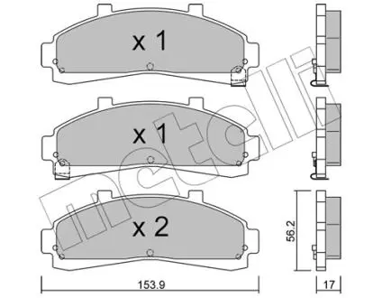 Тормозные колодки (передние) Ford Explorer/Ranger 3.0/4.0 90-98 Metelli 22-0683-0