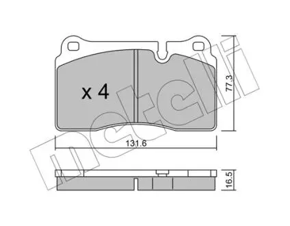 Колодки гальмівні (передні) Land Rover Range Rover 02-13 Metelli 22-0695-0
