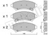 Гальмівні колодки, дискове гальмо (набір) Metelli 2206960 (фото 1)