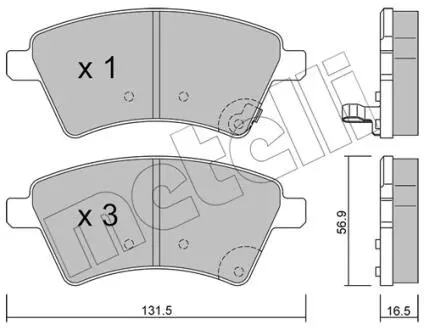 Колодки гальмівні (передні) Fiat Sedici 06-14/Suzuki SX4 06- Metelli 22-0702-0
