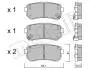 Колодки гальмівні (задні) Hyundai Accent/i30 05-12/Kia Cee\'d/Rio/Sportage 04- Metelli 22-0725-0 (фото 1)