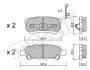 Тормозные колодки (задние) Mitsubishi Outlander/Lancer 03-/Jeep Compass/Patriot/Dodge Avenger 06- Metelli 22-0737-0 (фото 1)