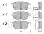 Тормозные колодки (задние) Toyota Corolla/Auris 06-14/IQ/Urban Cruiser 09-15/Prius 12-/Yaris 05- Metelli 22-0746-0 (фото 1)