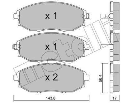 Тормозные колодки (передние) Chevrolet Epica 04-11 Metelli 22-0845-0