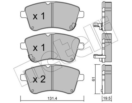 Колодки гальмівні (передні) Kia Venga 1.4-1.6 10- Metelli 22-0913-0