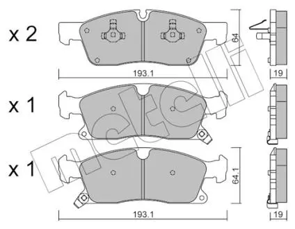 Тормозные колодки (передние) Jeep Grand Cherokee IV 3.0-6.4 10- Metelli 22-0927-0