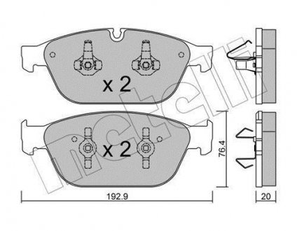 Тормозные колодки (передние) Audi A8/Q5 10- (Teves) Q+ Metelli 2209540 (фото 1)