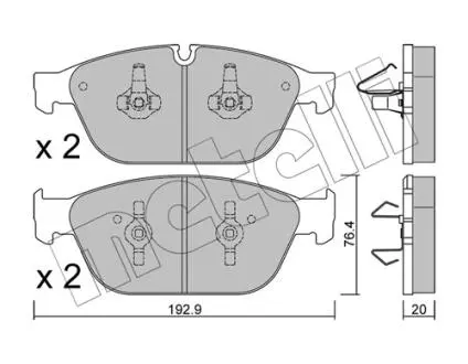 Колодки гальмівні (передні) Audi A8/Q5 10- (Teves) Q+ Metelli 2209540