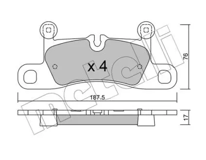 Колодки гальмівні (задні) VW Touareg/Porsche Cayenne 10- Metelli 22-0958-0