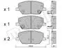 Тормозные колодки (передние) Fiat 500X 1.4-1.6/1.6-2.0D 14-/ Jeep Renegade1.4-1.6/2.0CRD 14- Metelli 22-1001-0 (фото 1)