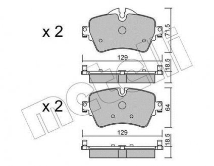Тормозные колодки (передние) BMW 2 (F45/F46)/Mini Cooper/Clubman 14- Metelli 22-1013-0 (фото 1)