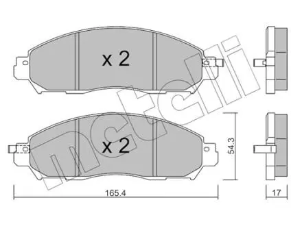 Тормозные колодки (передние) Nissan NP300 Navara 15- Metelli 22-1081-0
