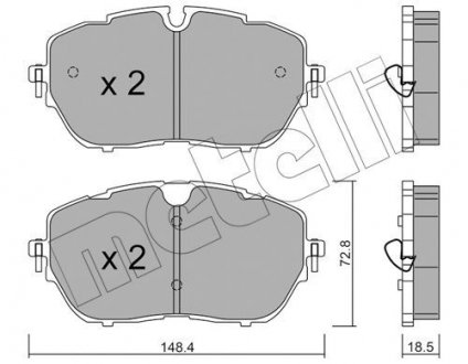 Тормозные колодки (передние) Peugeot 308 II 13-/508 II 18- Metelli 22-1105-0 (фото 1)