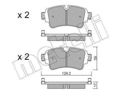 Тормозные колодки (задние) Audi A4/A5/Q5/Q7 2.0 TFSI/TDI/3.0 TDI 15- Metelli 22-1129-0