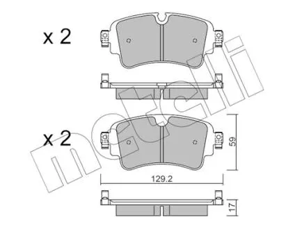 Тормозные колодки (задние) Audi A4/A5/Q5/Q7 2.0 TFSI/TDI/3.0 TDI 15- Metelli 22-1129-0