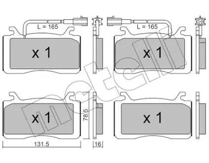 Тормозные колодкиALFA STELVIO 16- Metelli 2211410
