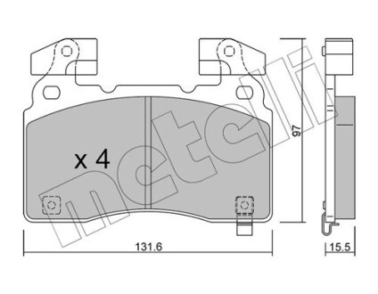 Тормозные колодки (передние) Opel Insignia B 17- Metelli 22-1179-0