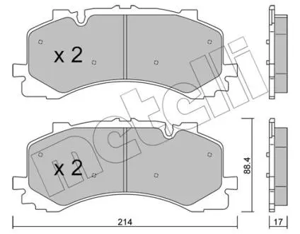 Тормозные колодки (передние) Audi A6/A7/A8/Q7/Q8/VW Touareg 16- Metelli 22-1252-0