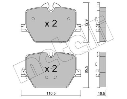 Тормозные колодки (задние) BMW 3 (G20/G21) 18- Metelli 22-1266-0